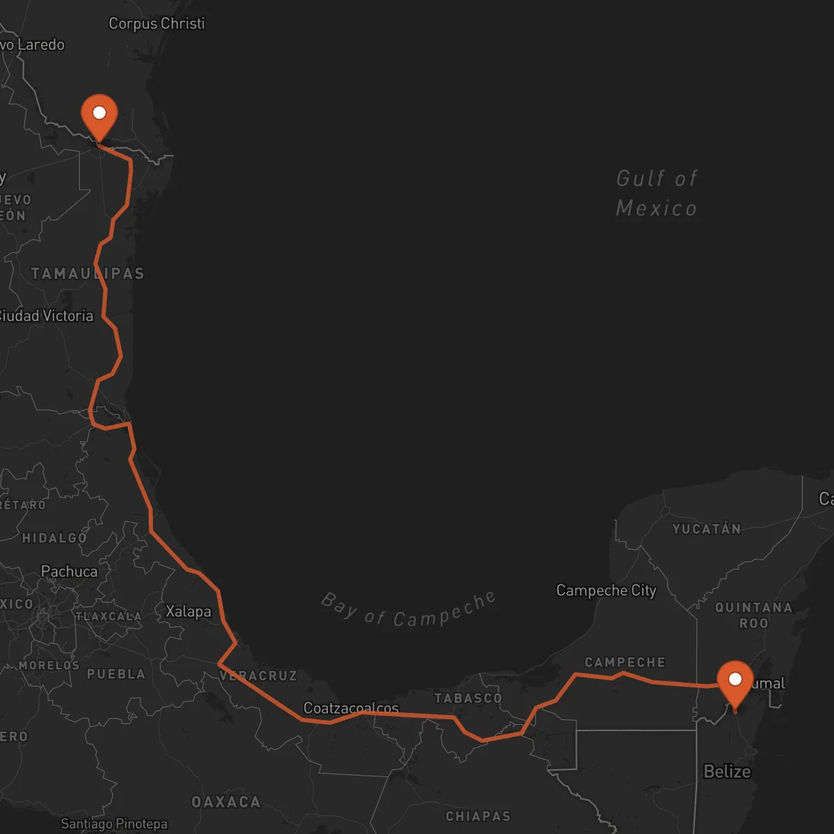 Ruta Reynosa - Orange Walk Town