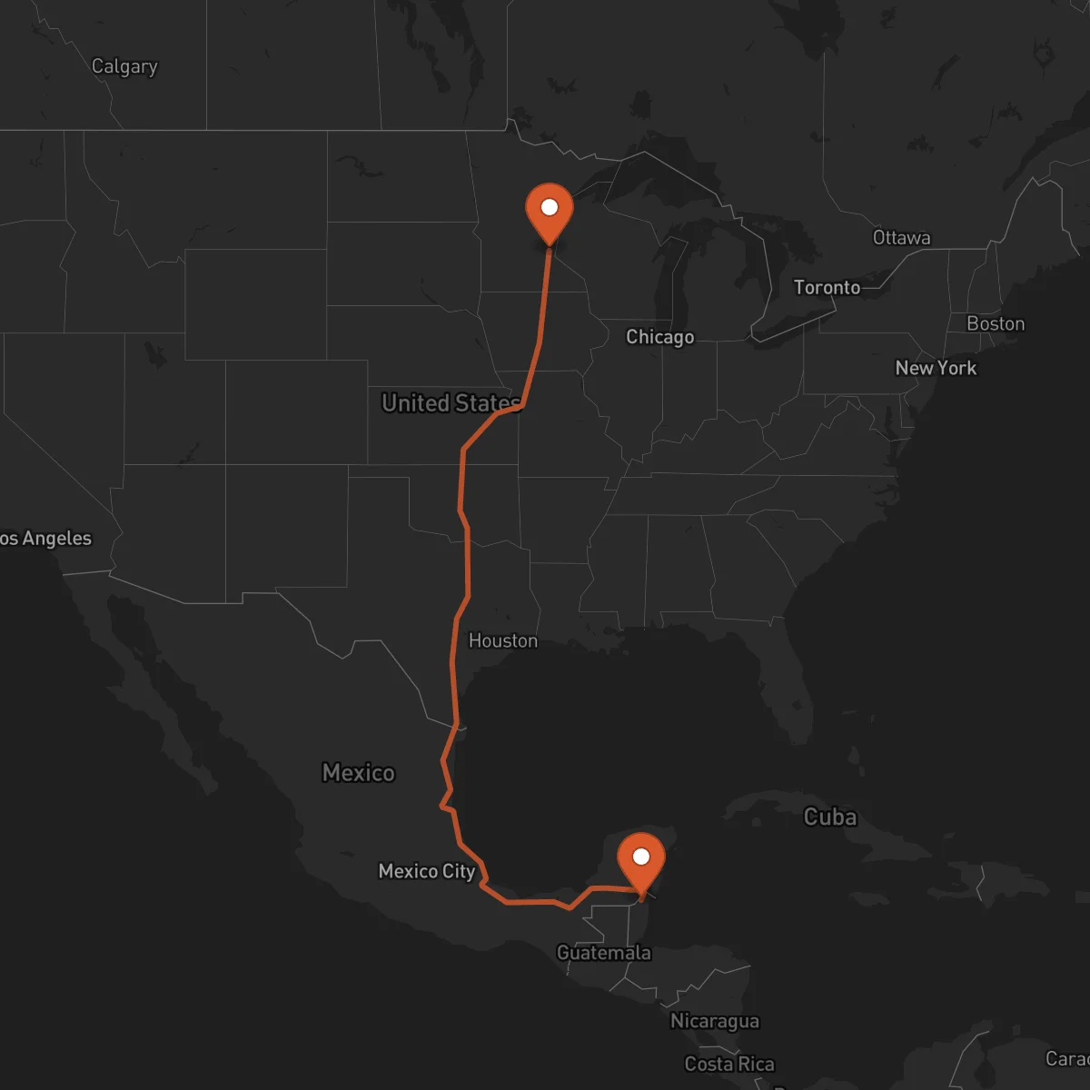 Ruta Saint Paul - Orange Walk Town
