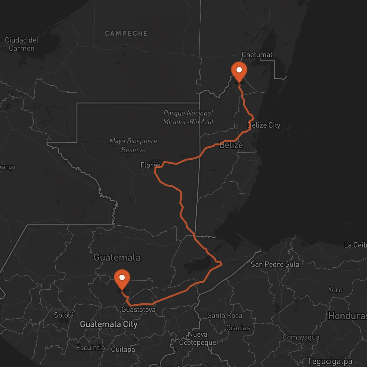 Ruta Salamá - Orange Walk Town