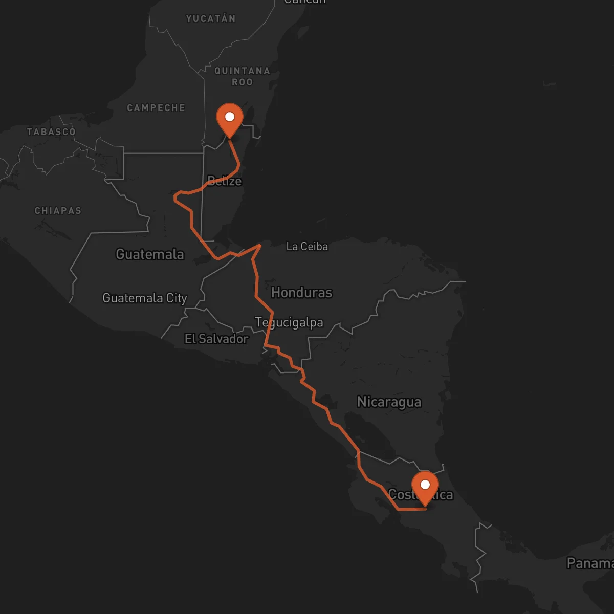Ruta San José - Orange Walk Town