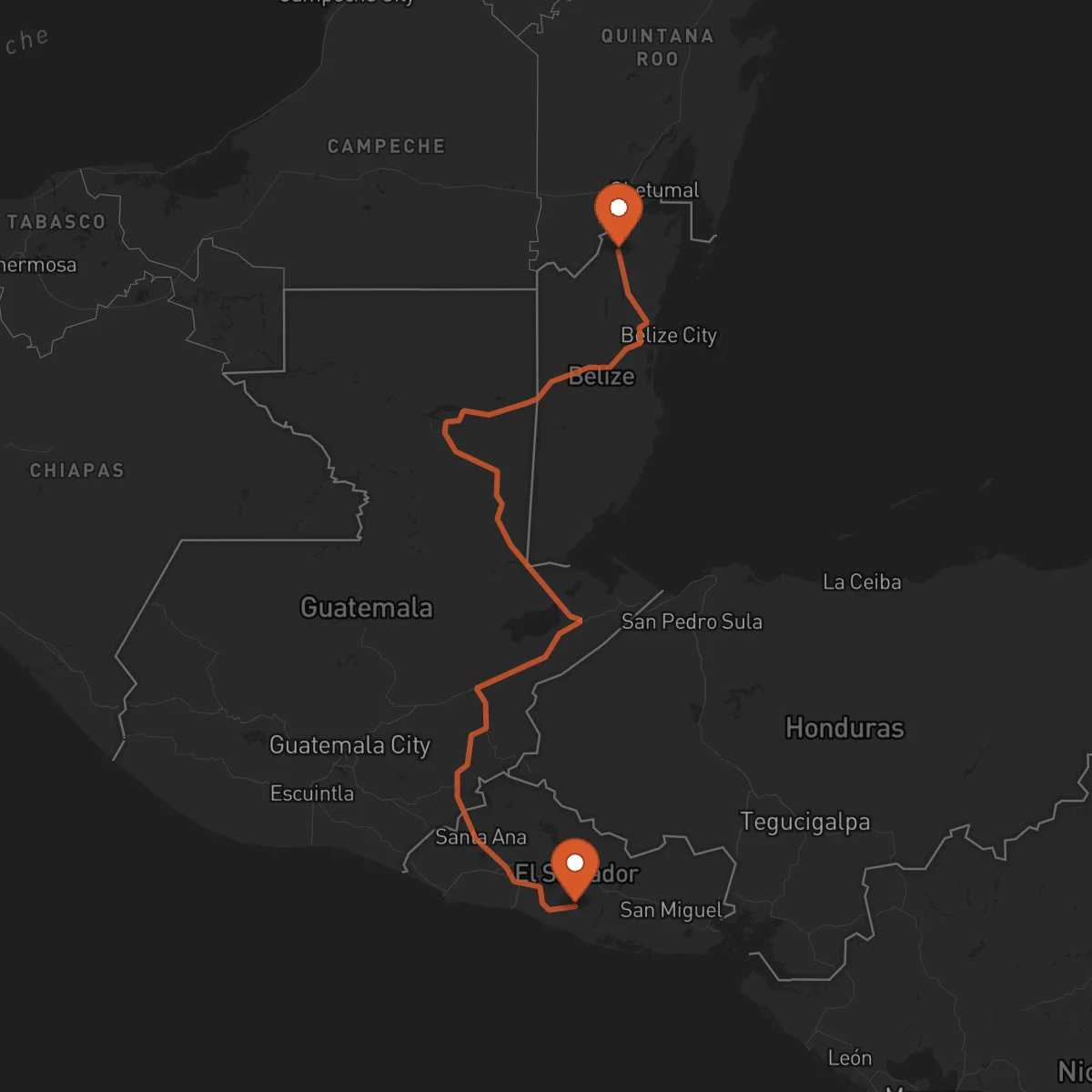 Ruta Orange Walk Town - Zacatecoluca