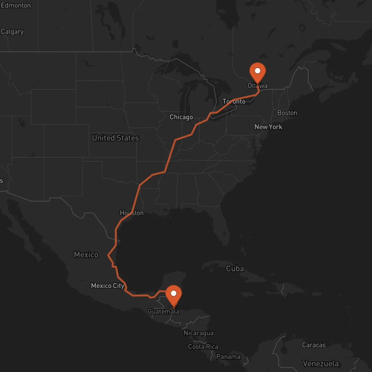Ruta Ottawa - Punta Gorda