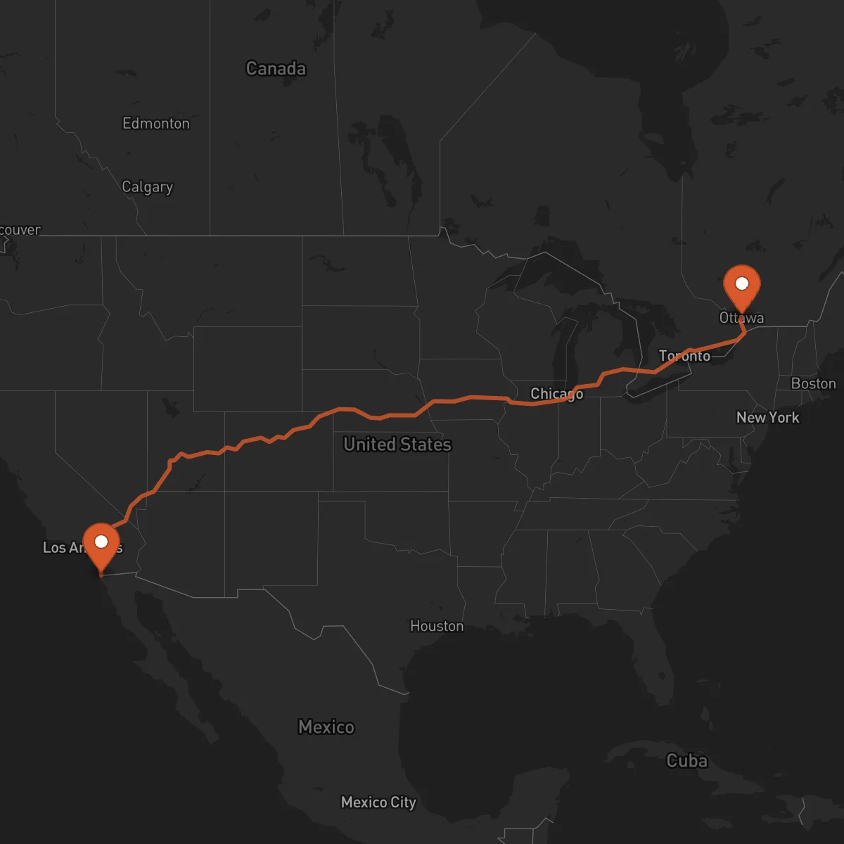 Ruta Tijuana - Ottawa