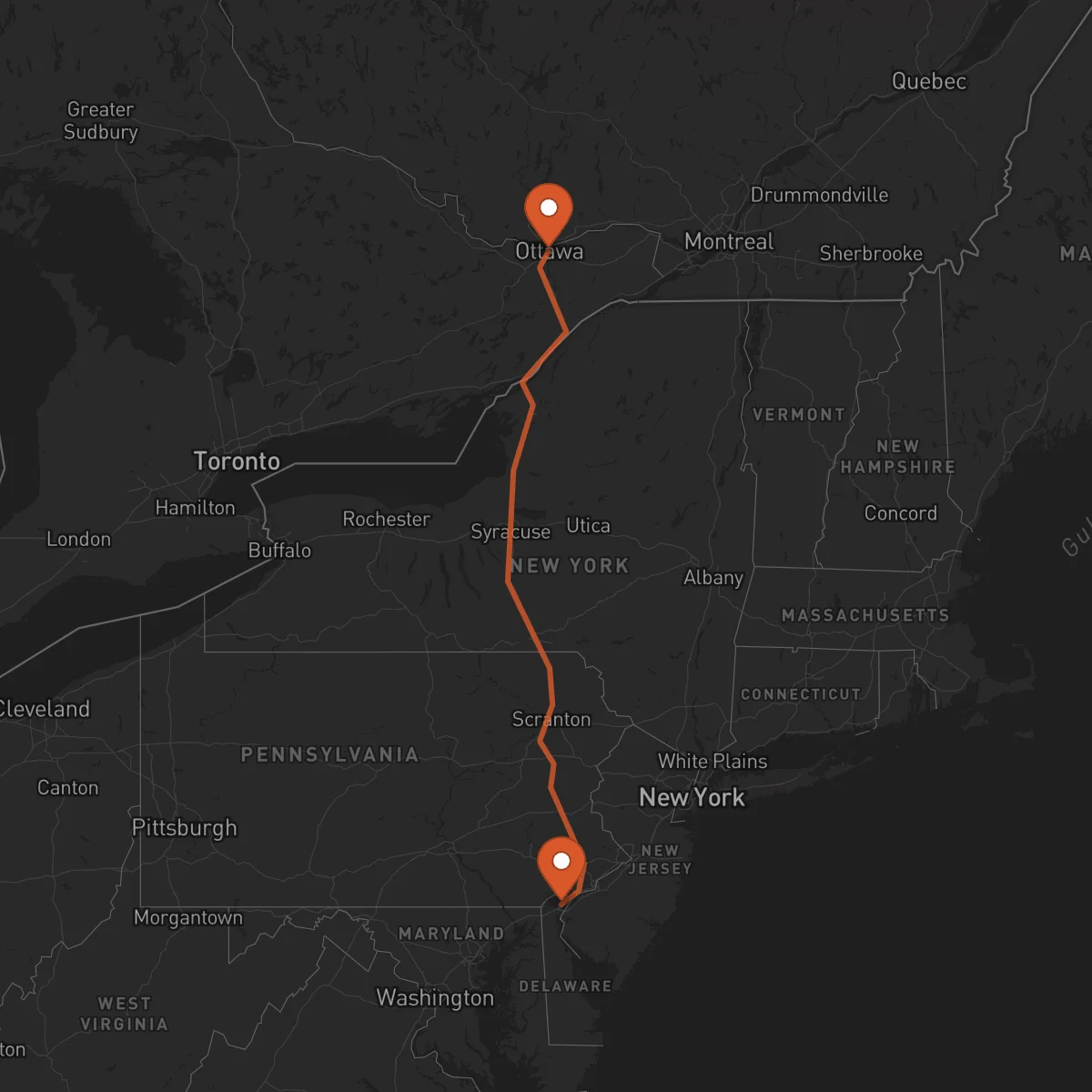 Ruta Ottawa - Wilmington