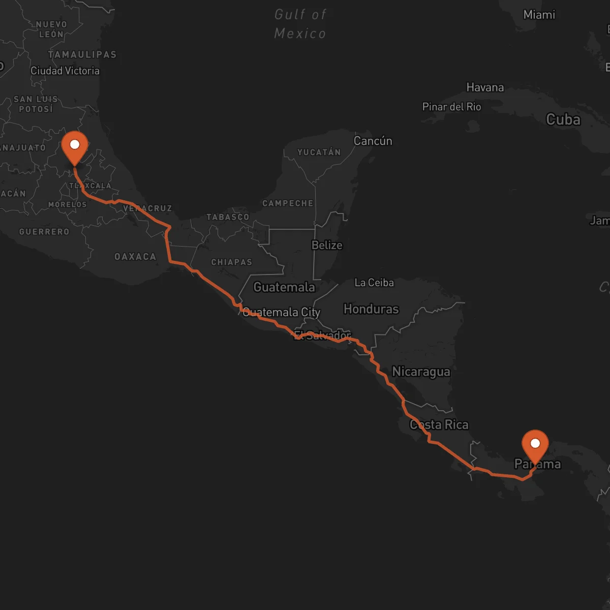 Ruta Penonomé - Pachuca de Soto