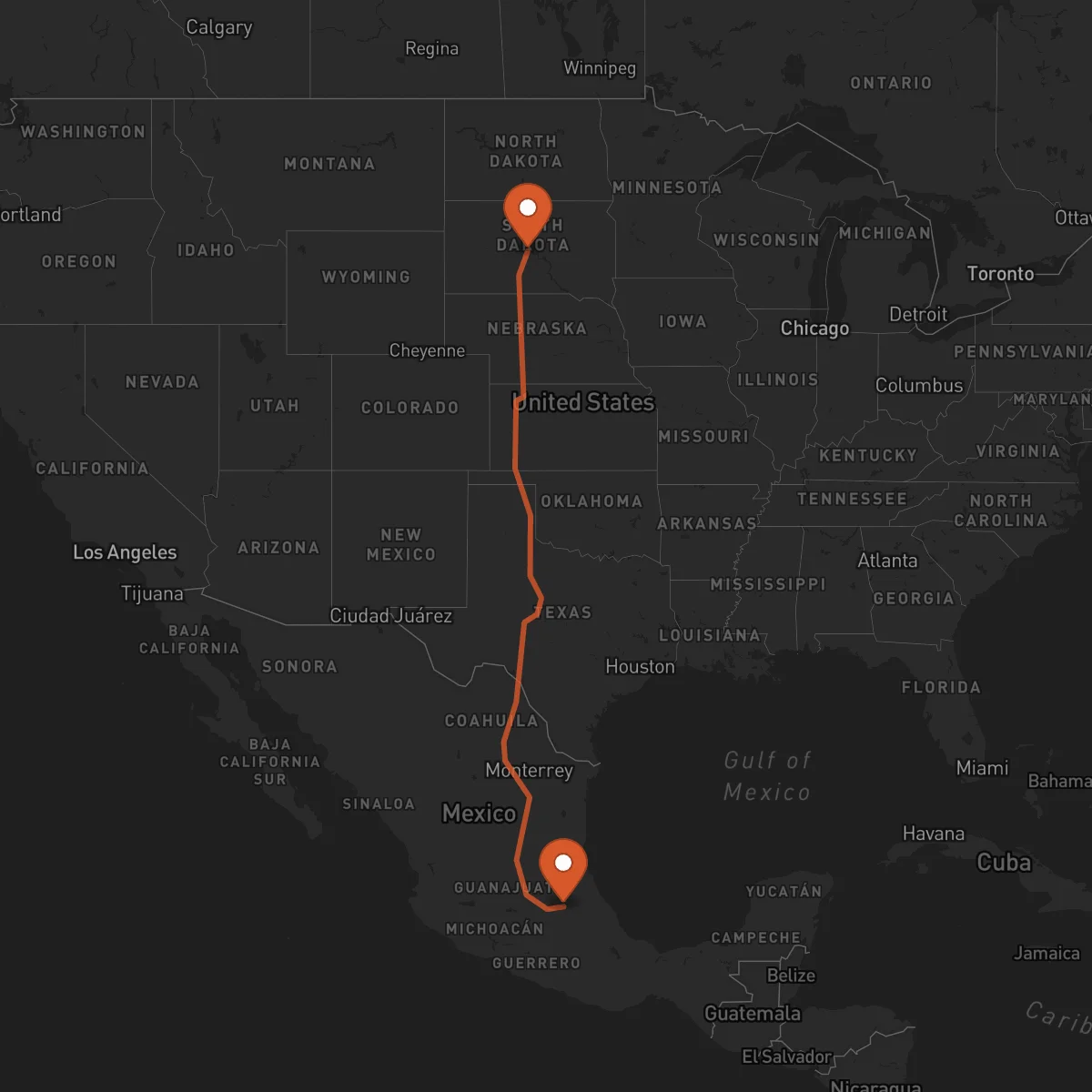 Ruta Pachuca de Soto - Pierre