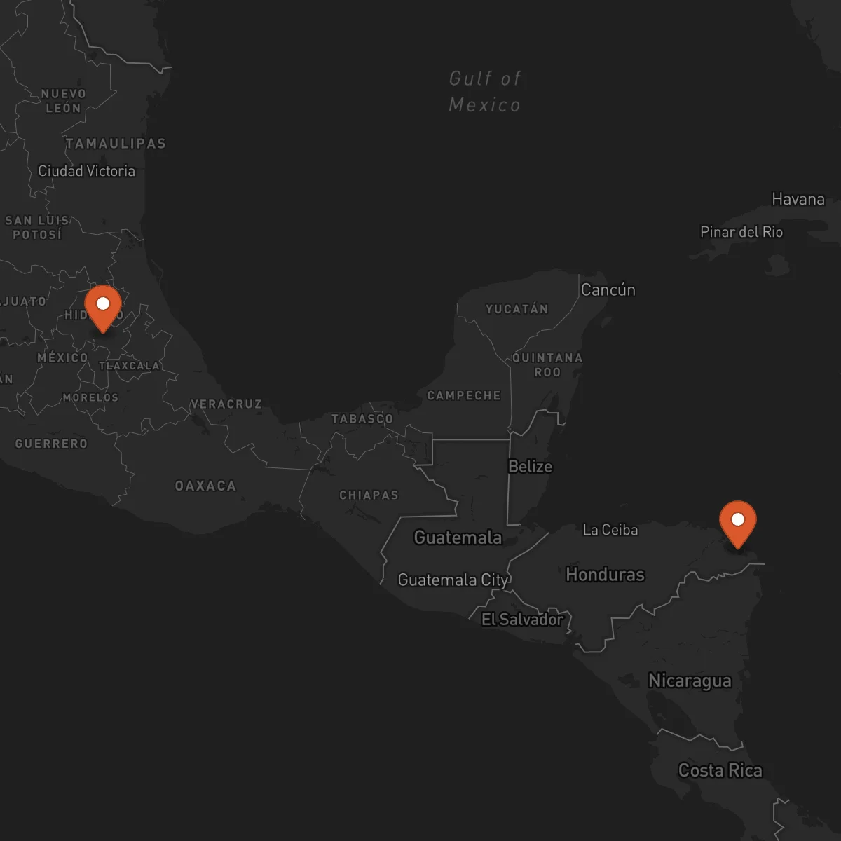 Ruta Pachuca de Soto - Puerto Lempira
