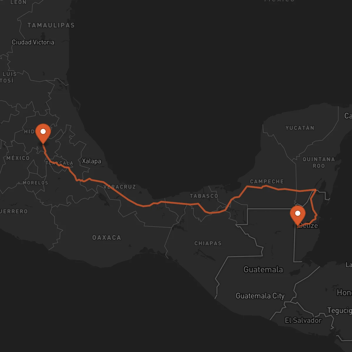Ruta Pachuca de Soto - San Ignacio