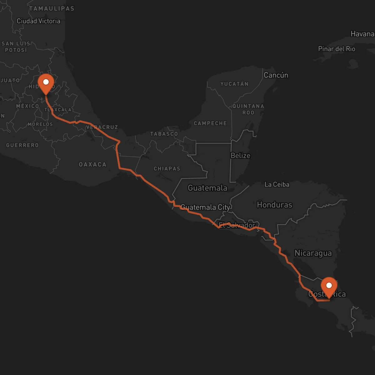 Ruta Pachuca de Soto - San José