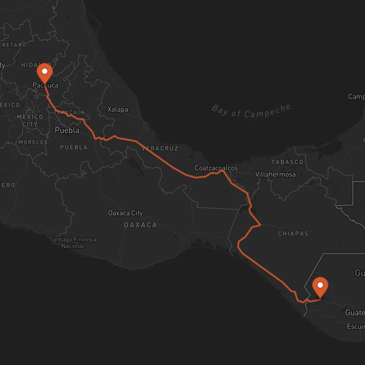 Ruta Pachuca de Soto - San Marcos
