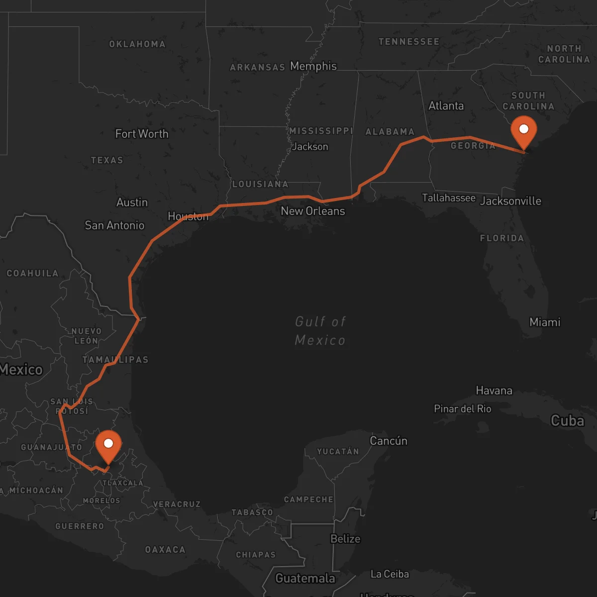 Ruta Pachuca de Soto - Savannah