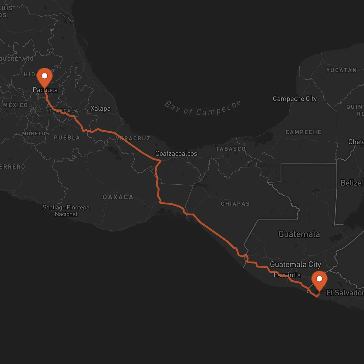 Ruta Pachuca de Soto - Sonsonate