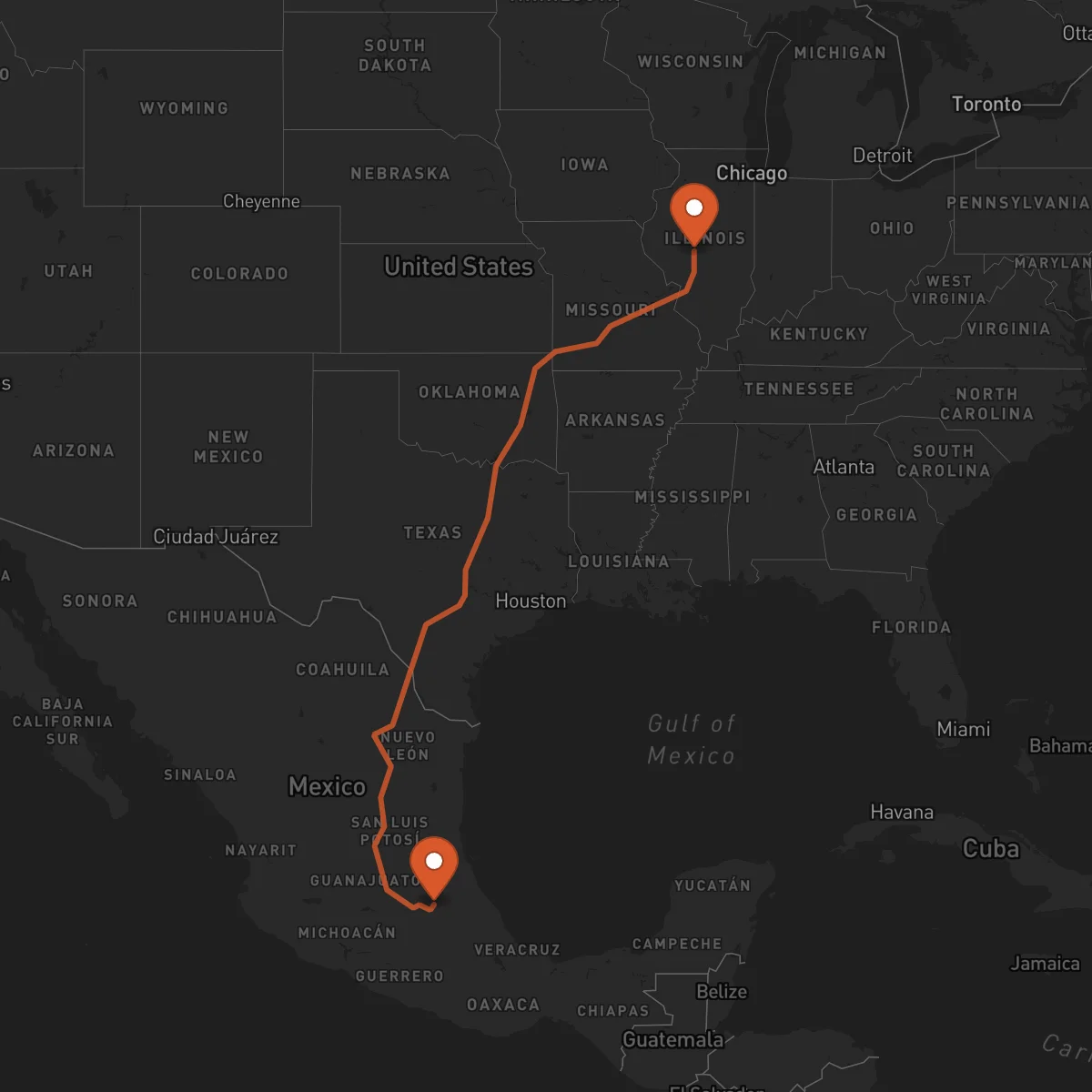 Ruta Pachuca de Soto - Springfield