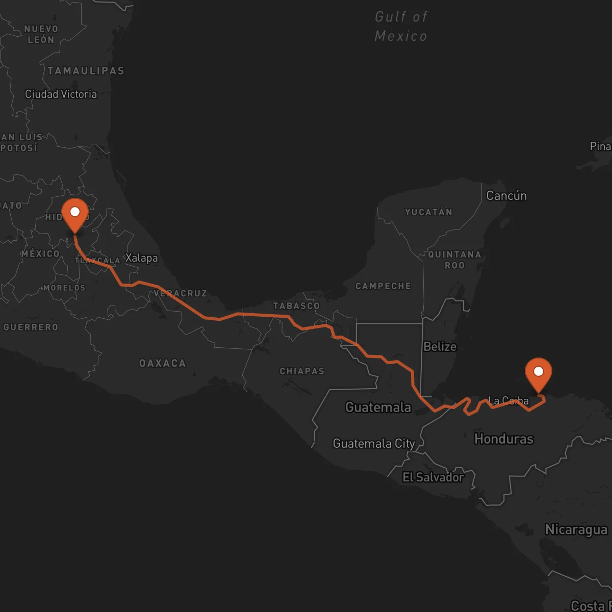 Ruta Trujillo - Pachuca de Soto