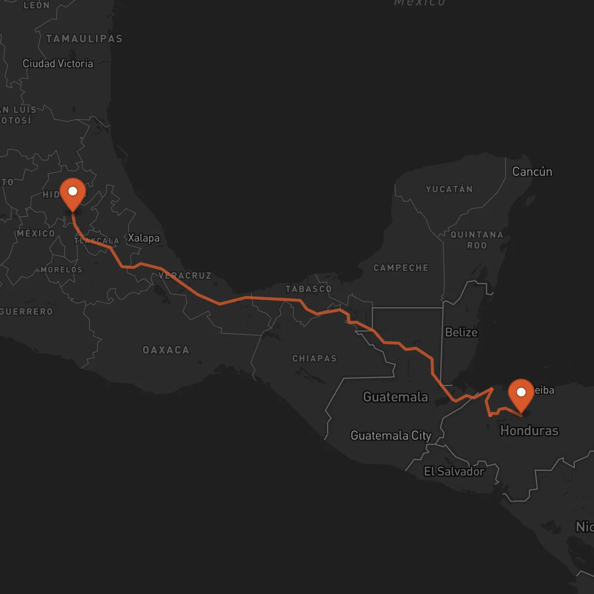 Ruta Yoro - Pachuca de Soto