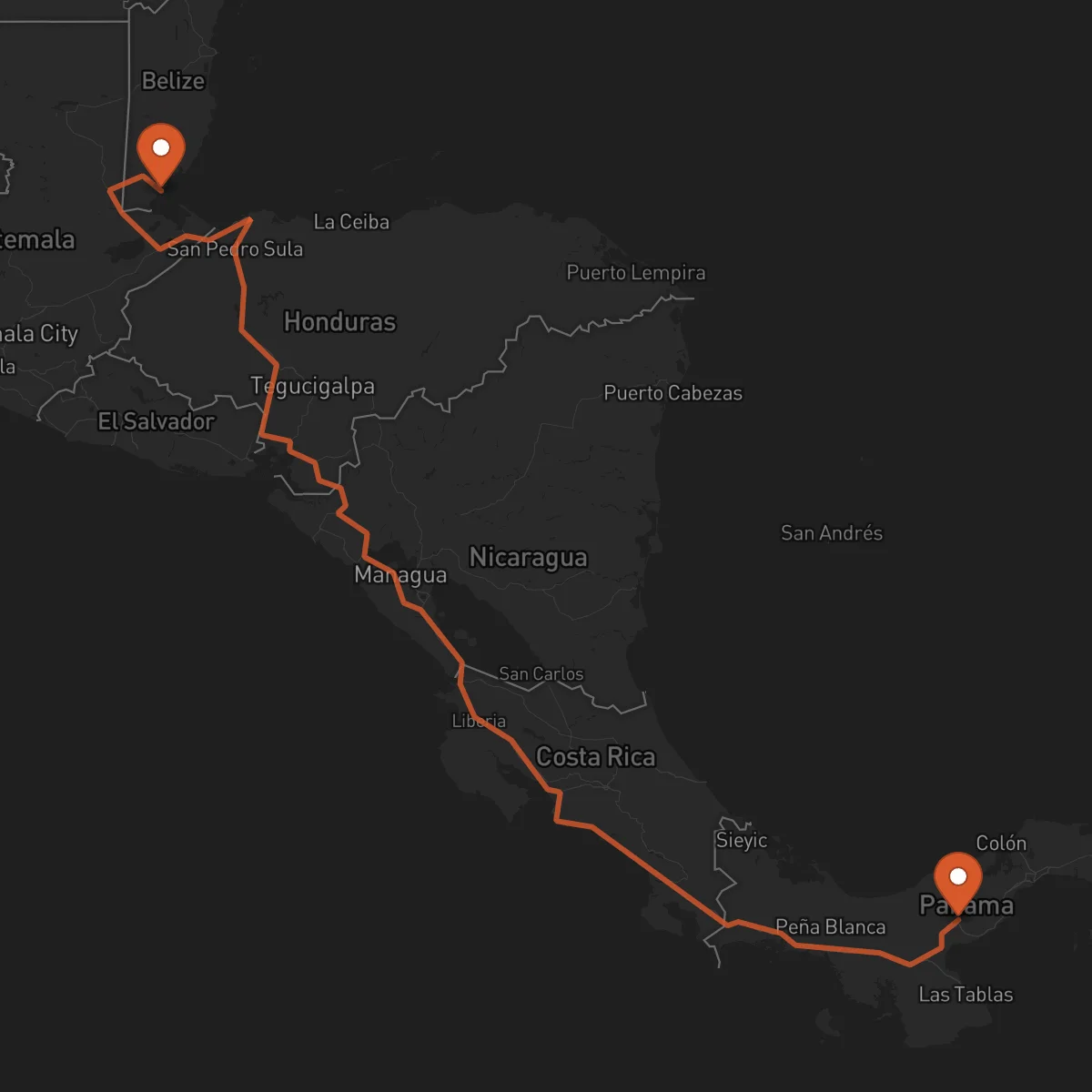 Ruta Punta Gorda - Penonomé