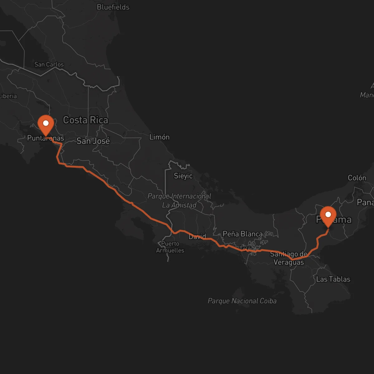 Ruta Penonomé - Puntarenas