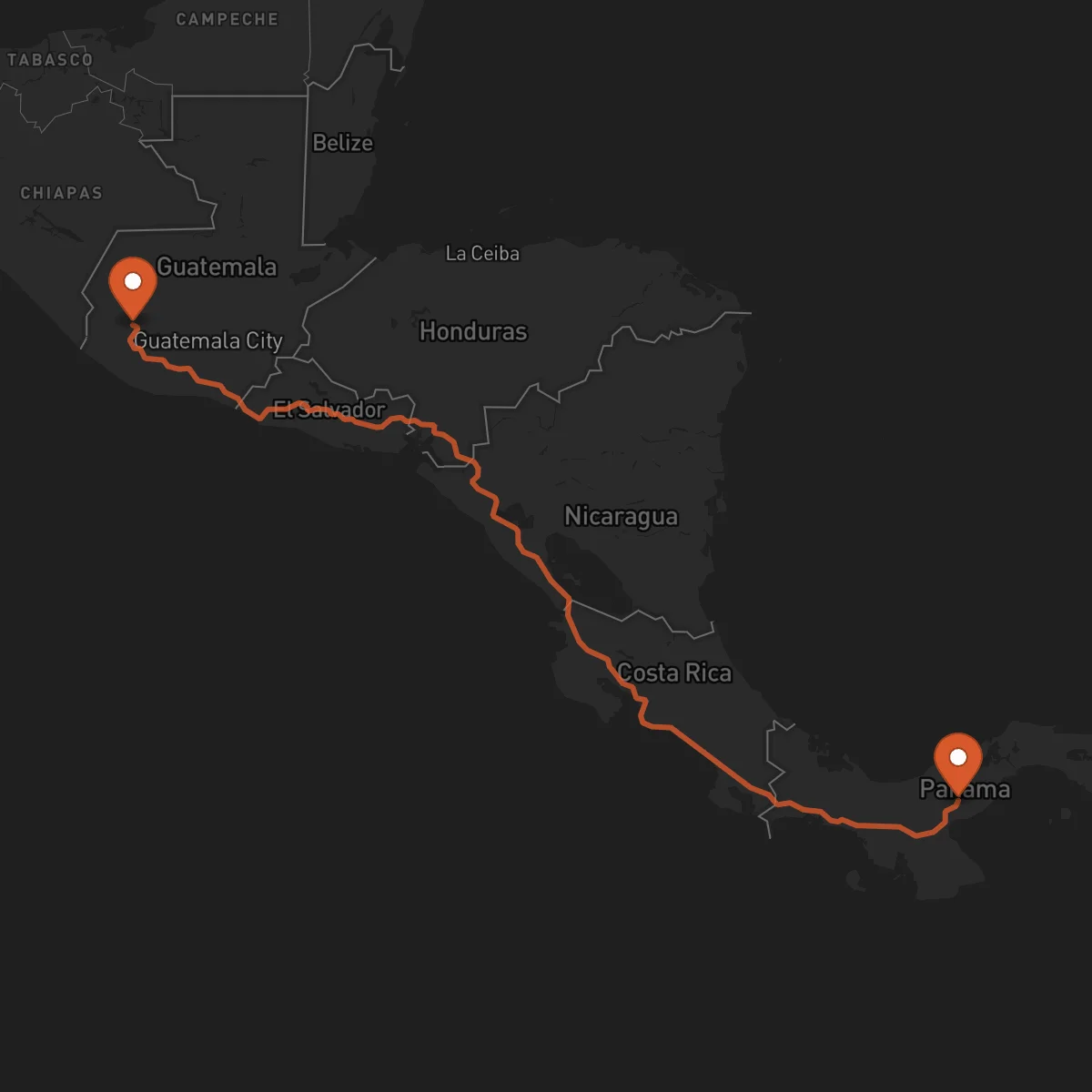 Ruta Quetzaltenango - Penonomé