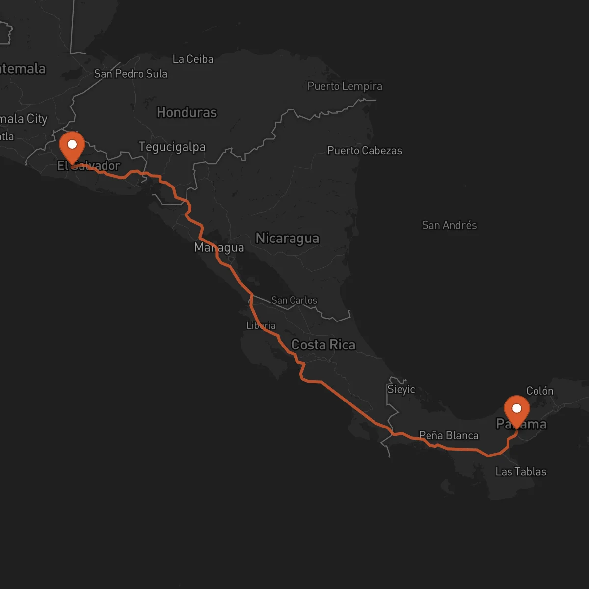 Ruta Penonomé - San Salvador