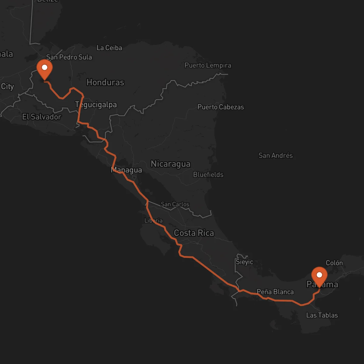 Ruta Santa Rosa de Copán - Penonomé