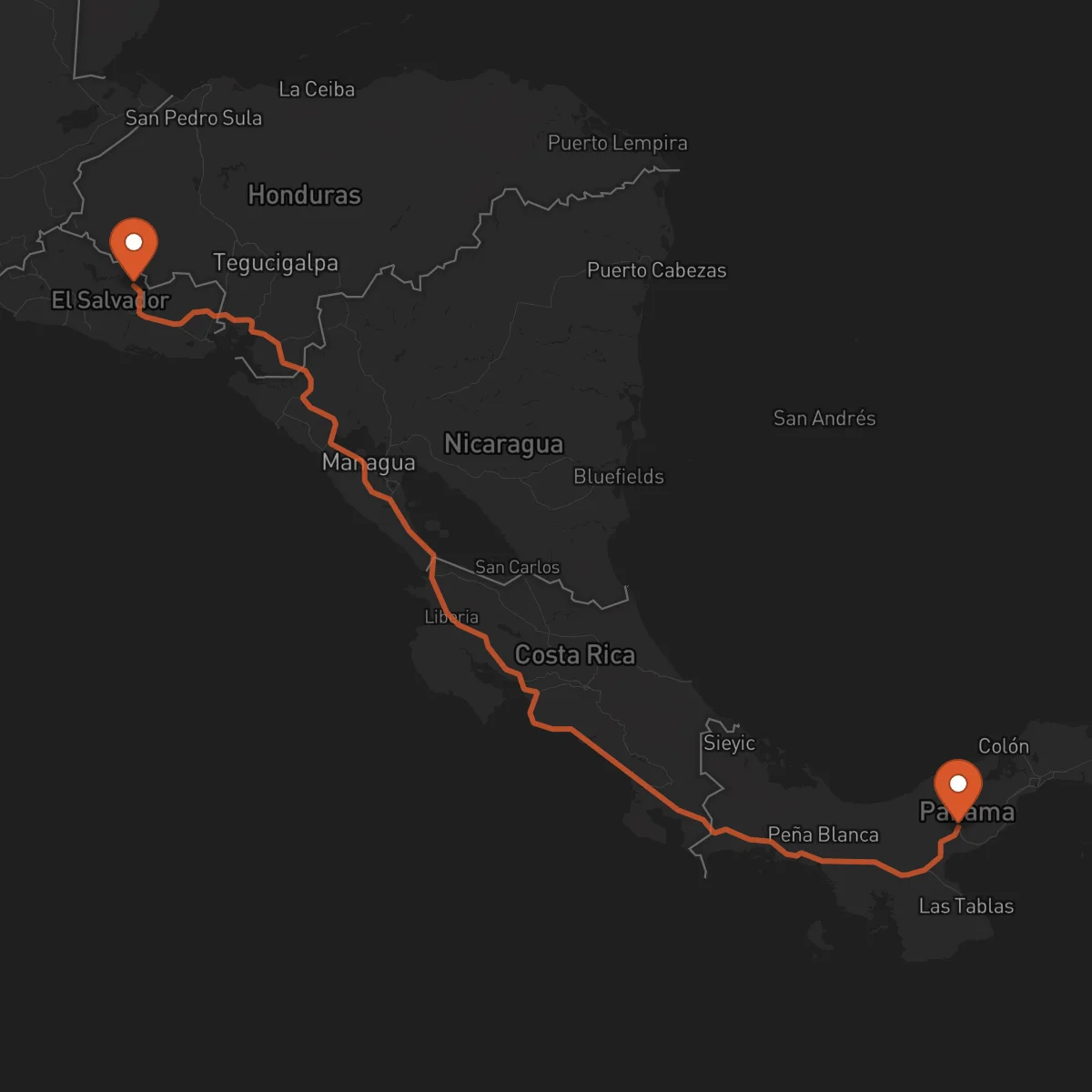 Ruta Penonomé - Sensuntepeque