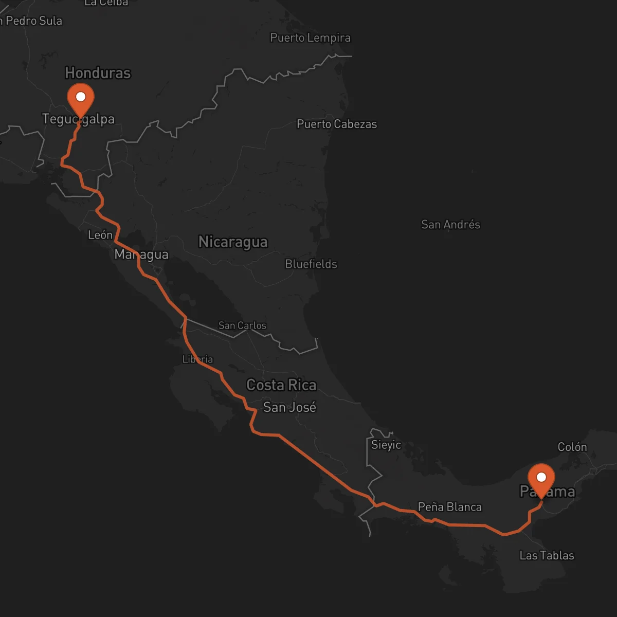 Ruta Penonomé - Tegucigalpa