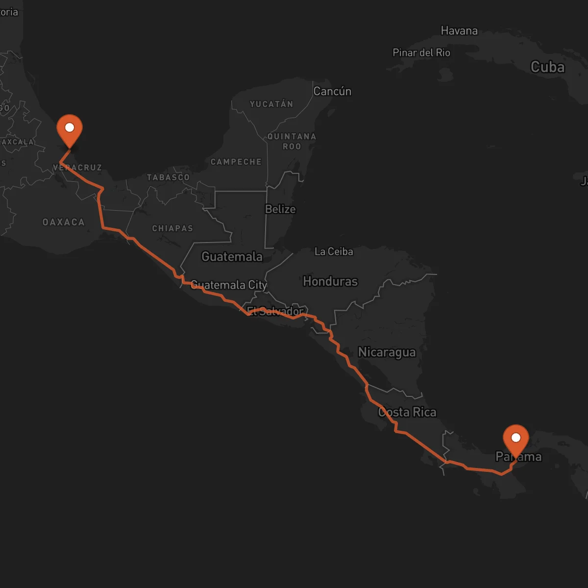 Ruta Penonomé - Veracruz