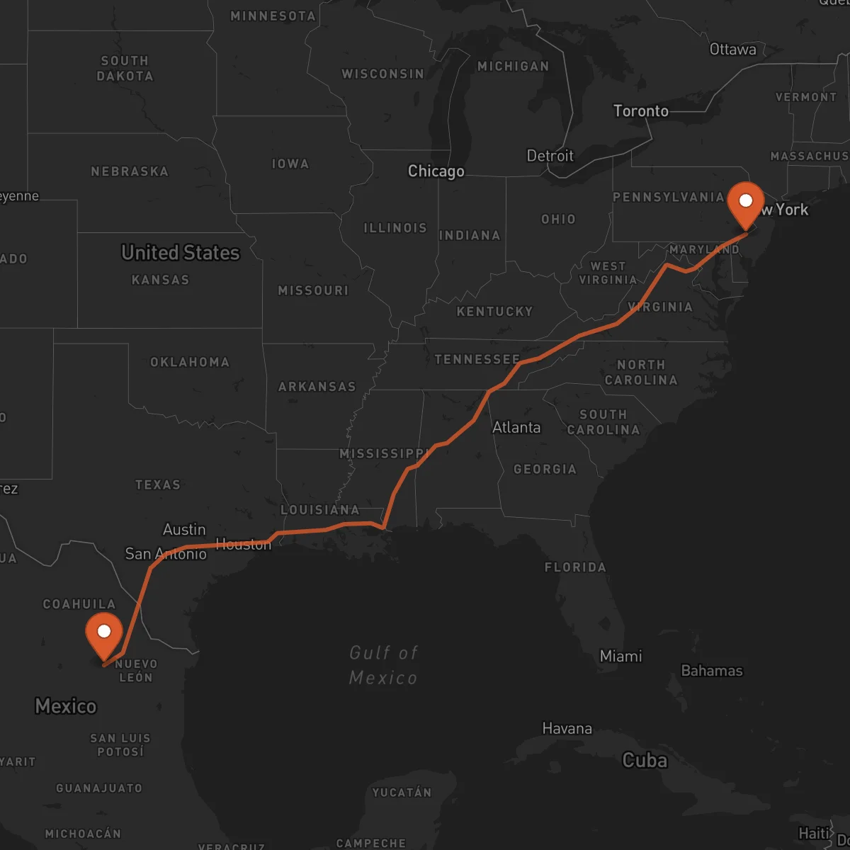 Ruta Saltillo - Philadelphia