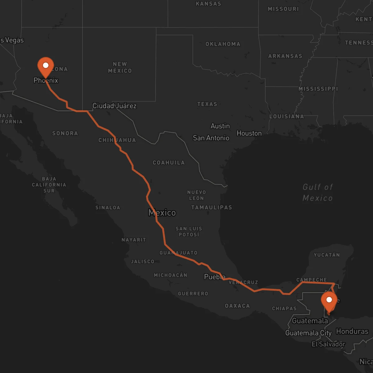 Ruta Punta Gorda - Phoenix