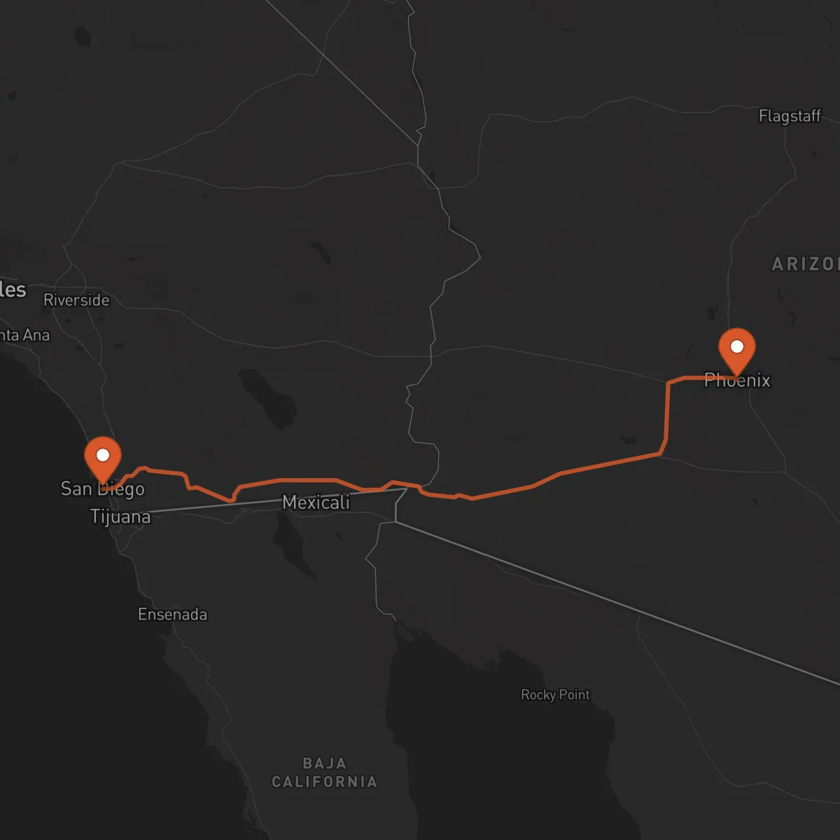 Ruta San Diego - Phoenix