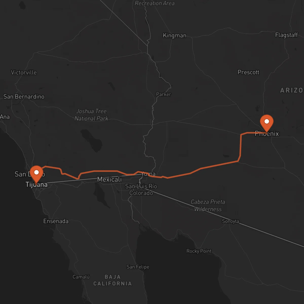 Ruta Tijuana - Phoenix
