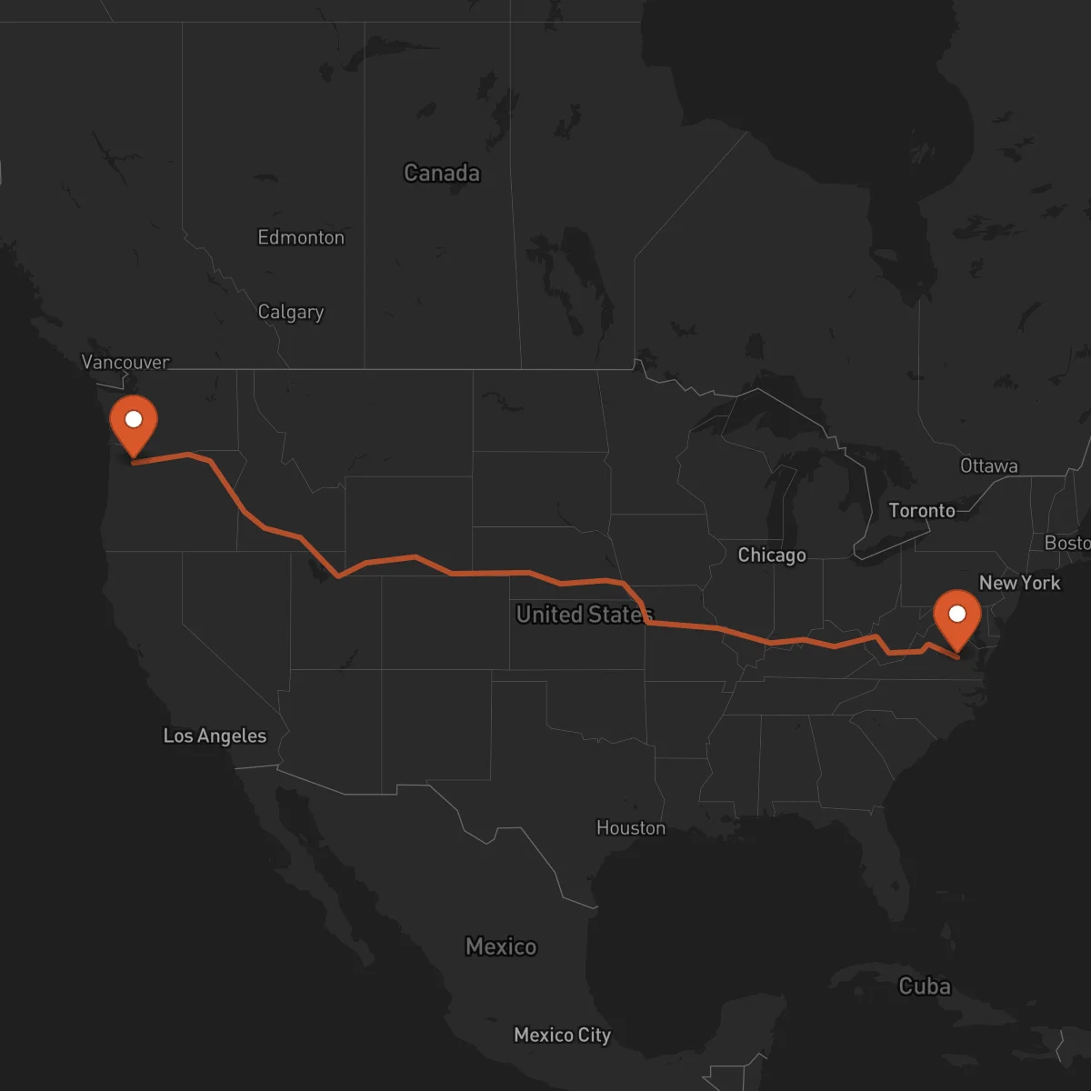 Ruta Richmond - Portland