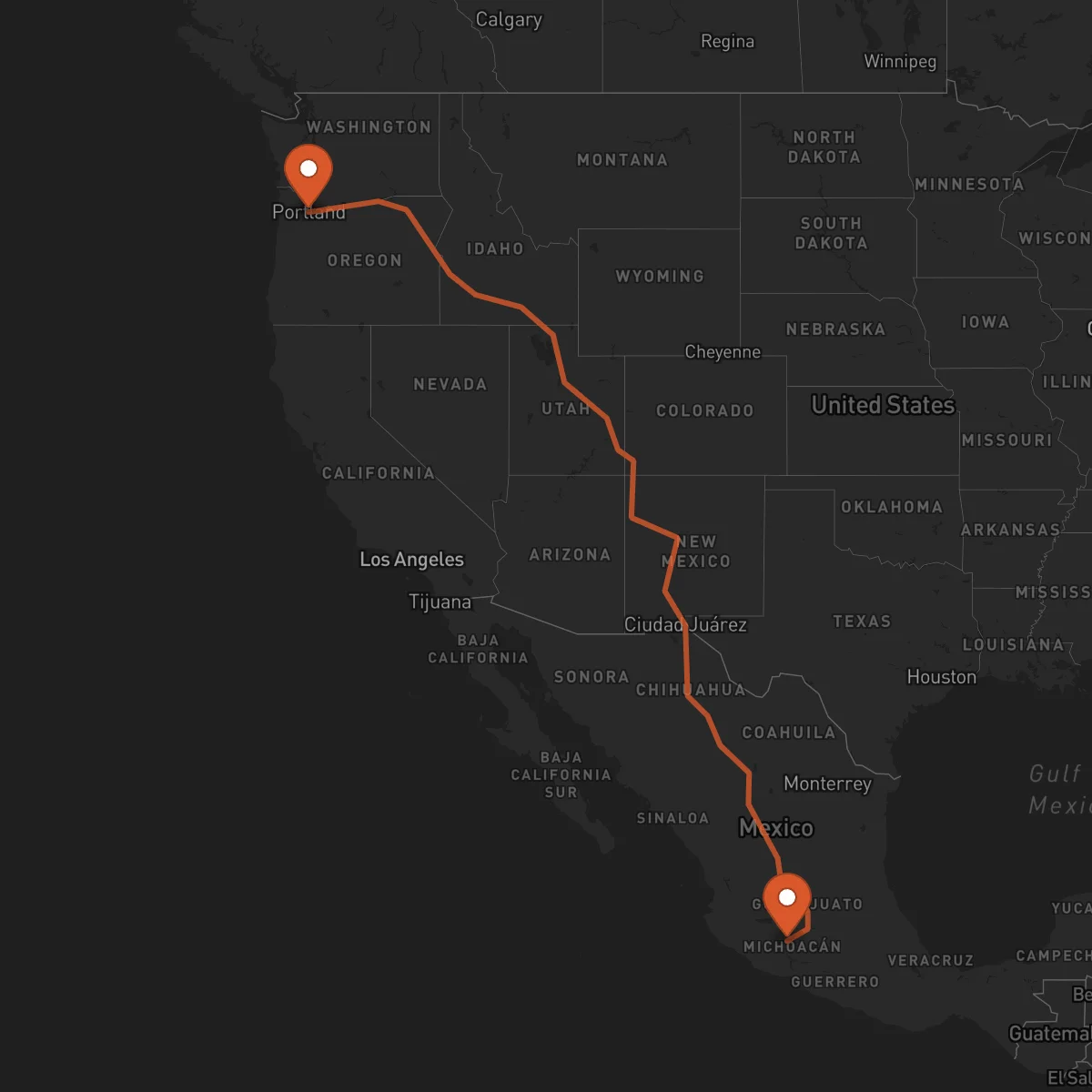 Ruta Uruapan - Portland