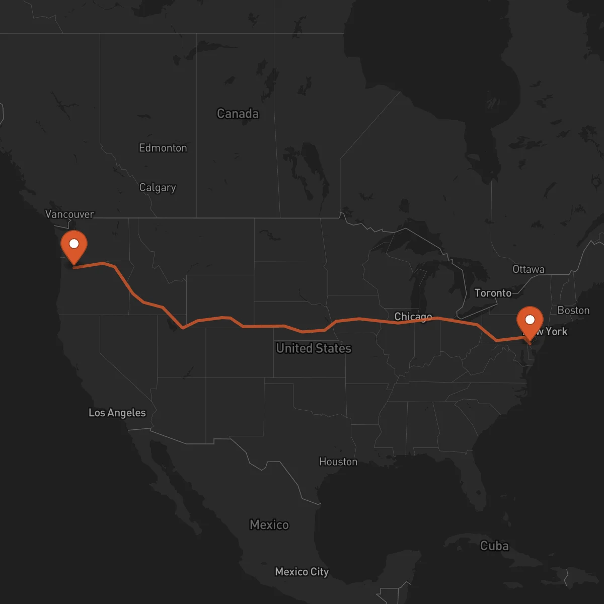 Ruta Portland - Wilmington