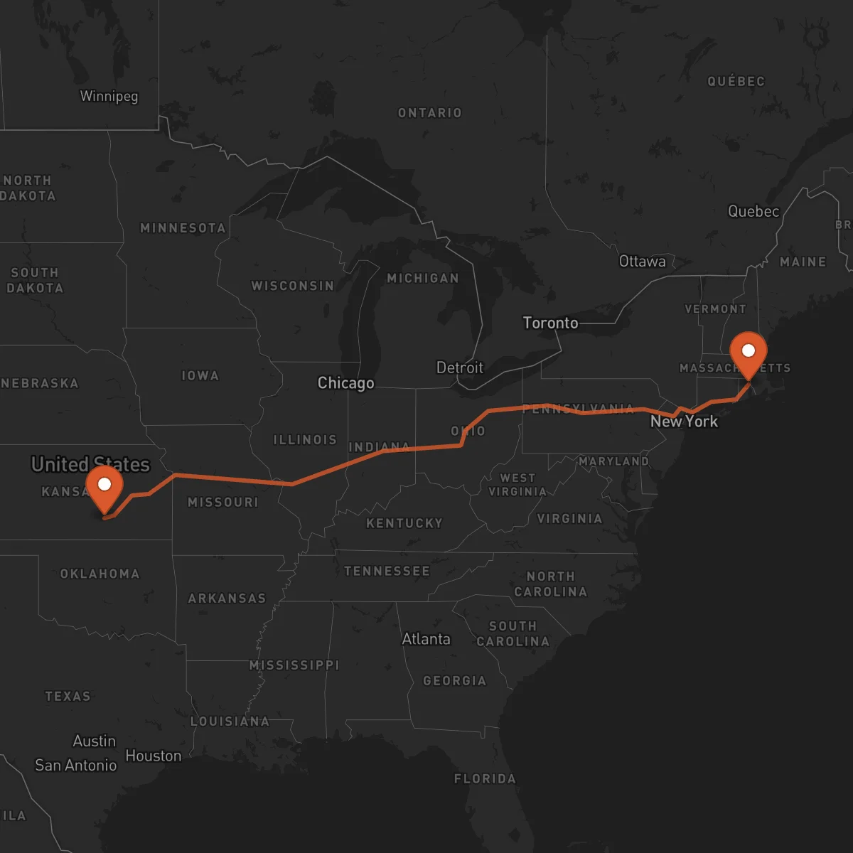 Ruta Providence - Wichita