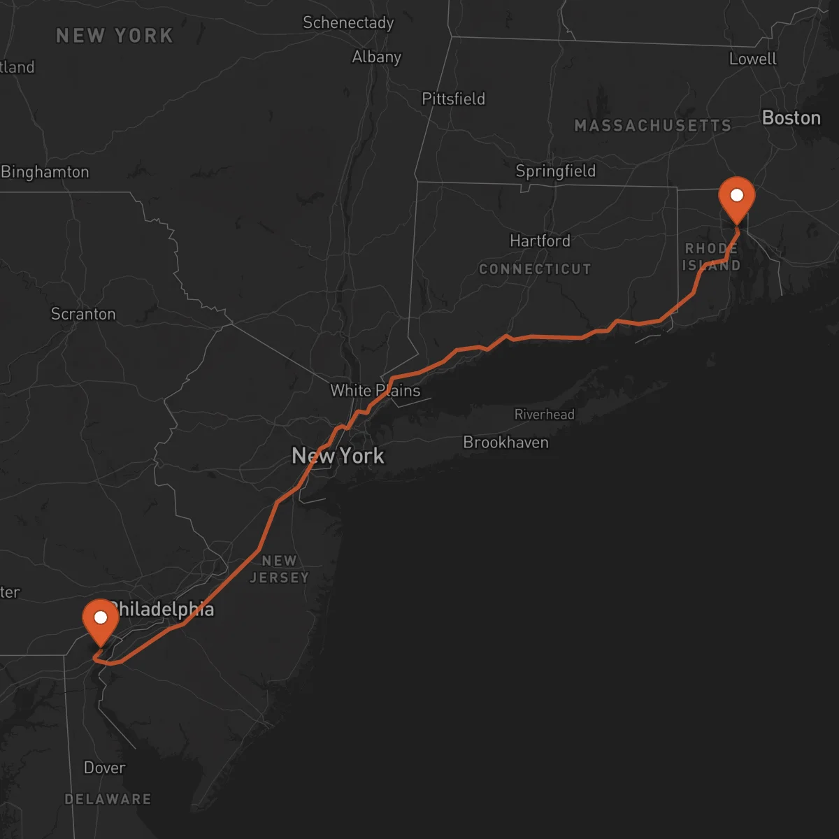 Ruta Wilmington - Providence