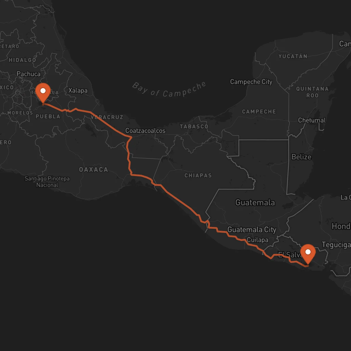 Ruta Usulután - Puebla