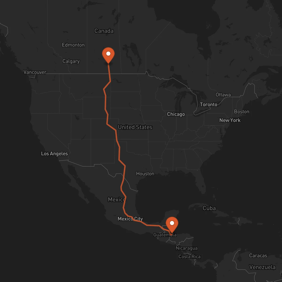 Ruta Puerto Barrios - Regina