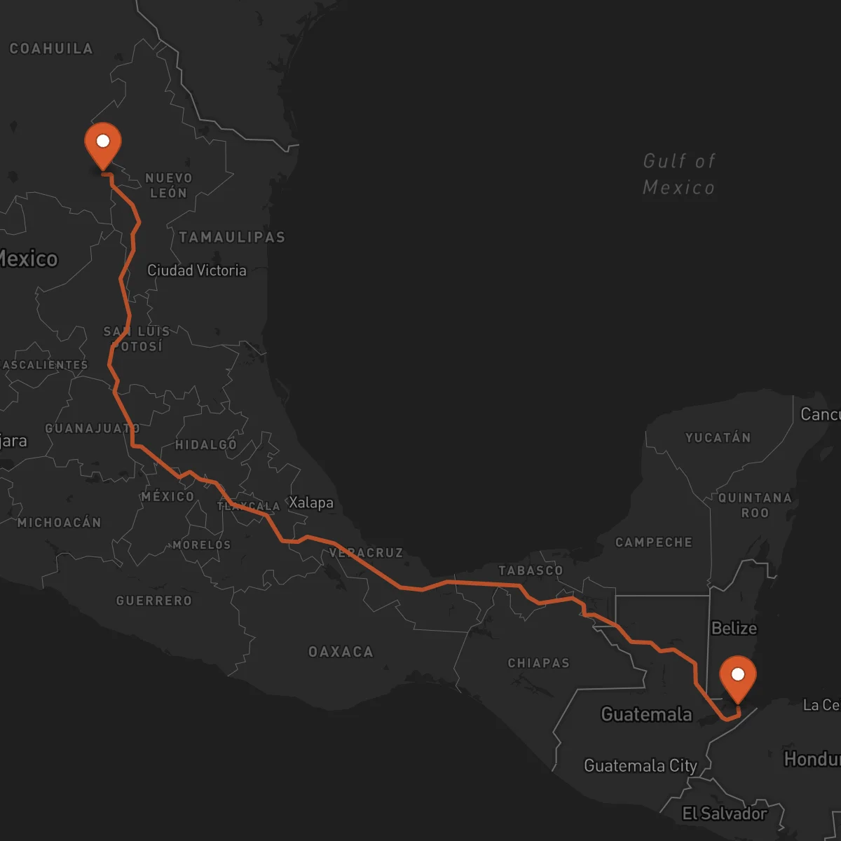Ruta Saltillo - Puerto Barrios