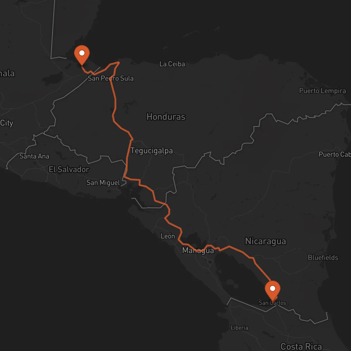 Ruta San Carlos - Puerto Barrios