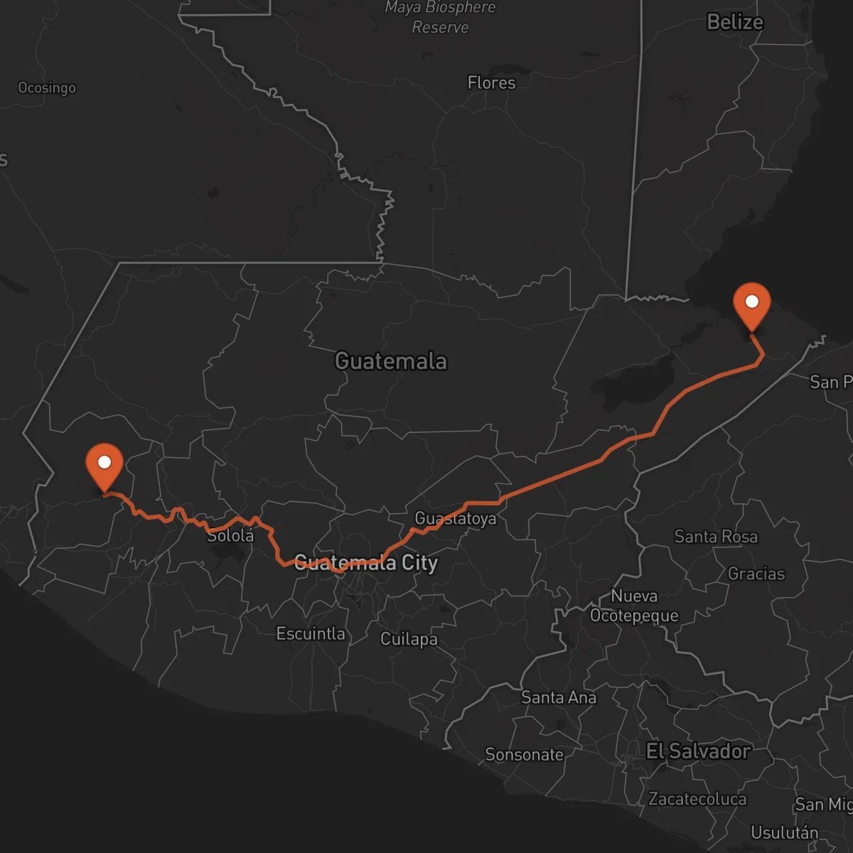 Ruta Puerto Barrios - San Marcos