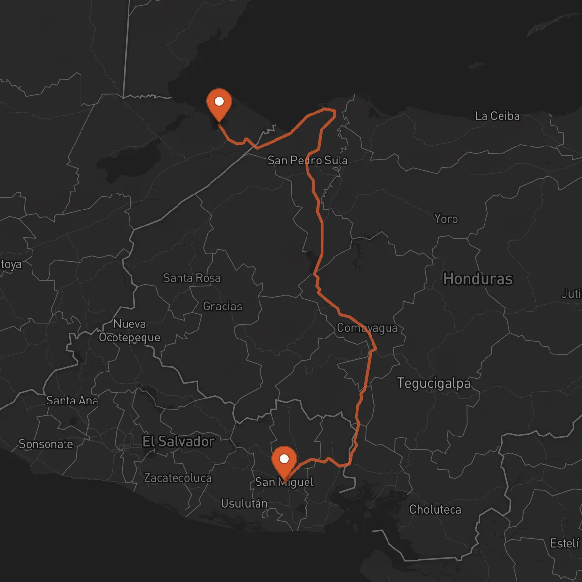 Ruta San Miguel - Puerto Barrios