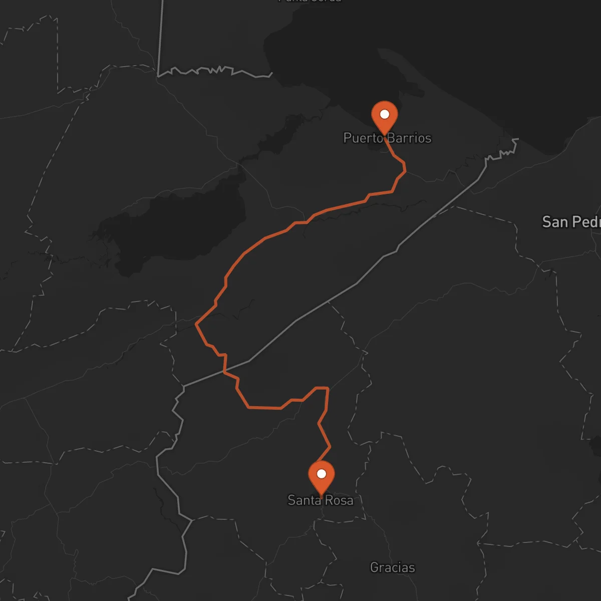 Ruta Santa Rosa de Copán - Puerto Barrios