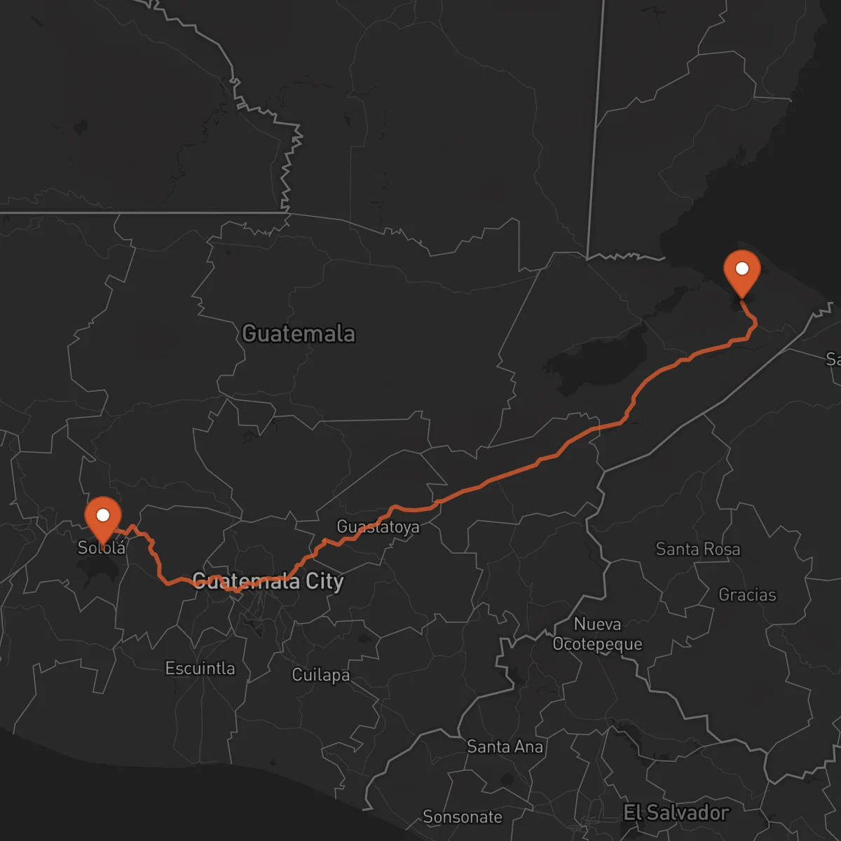 Ruta Sololá - Puerto Barrios