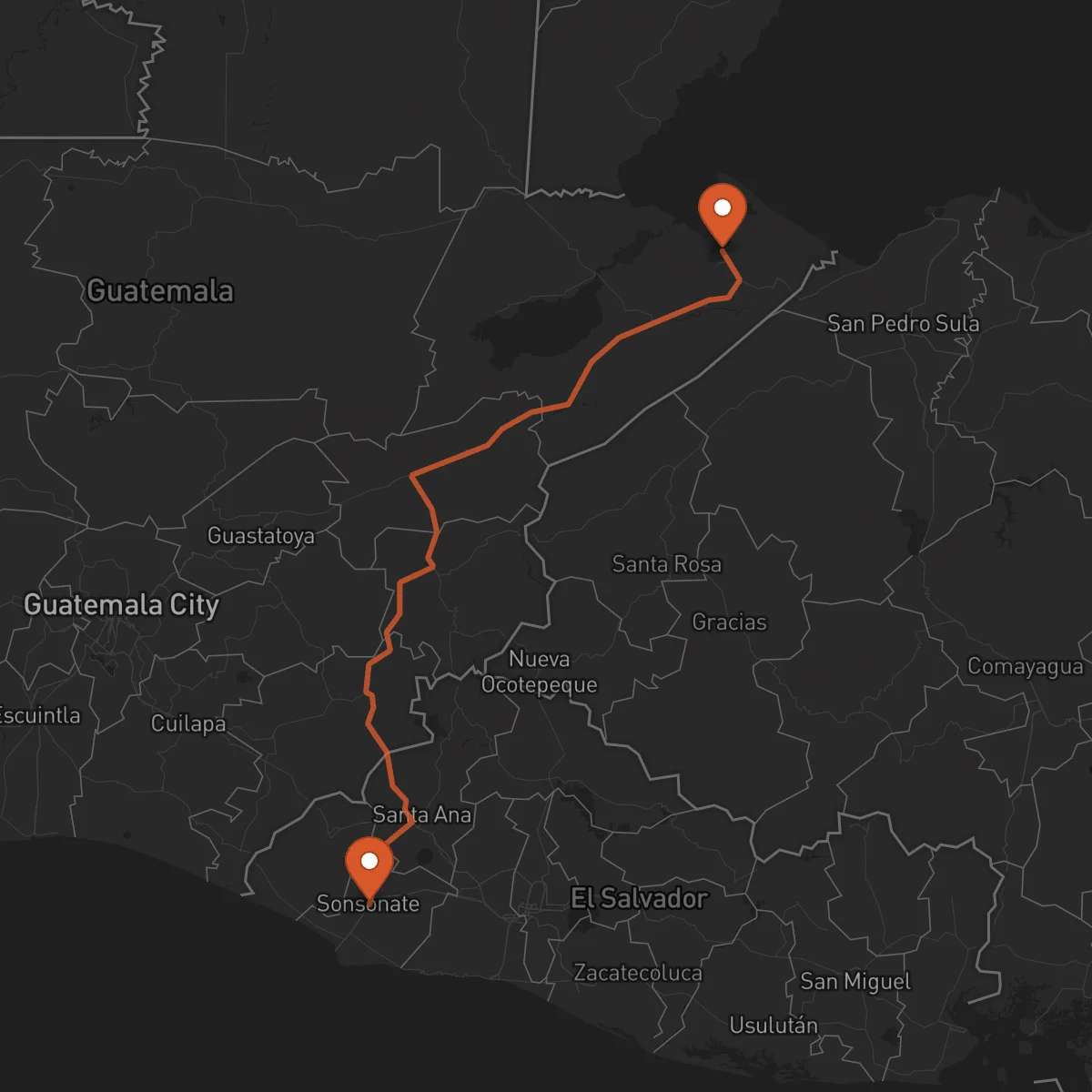 Ruta Puerto Barrios - Sonsonate