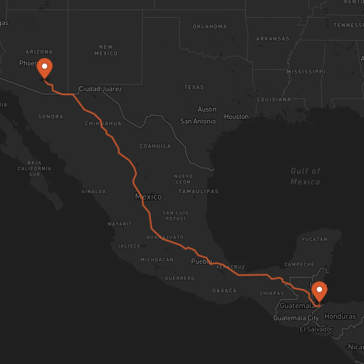 Ruta Puerto Barrios - Tucson