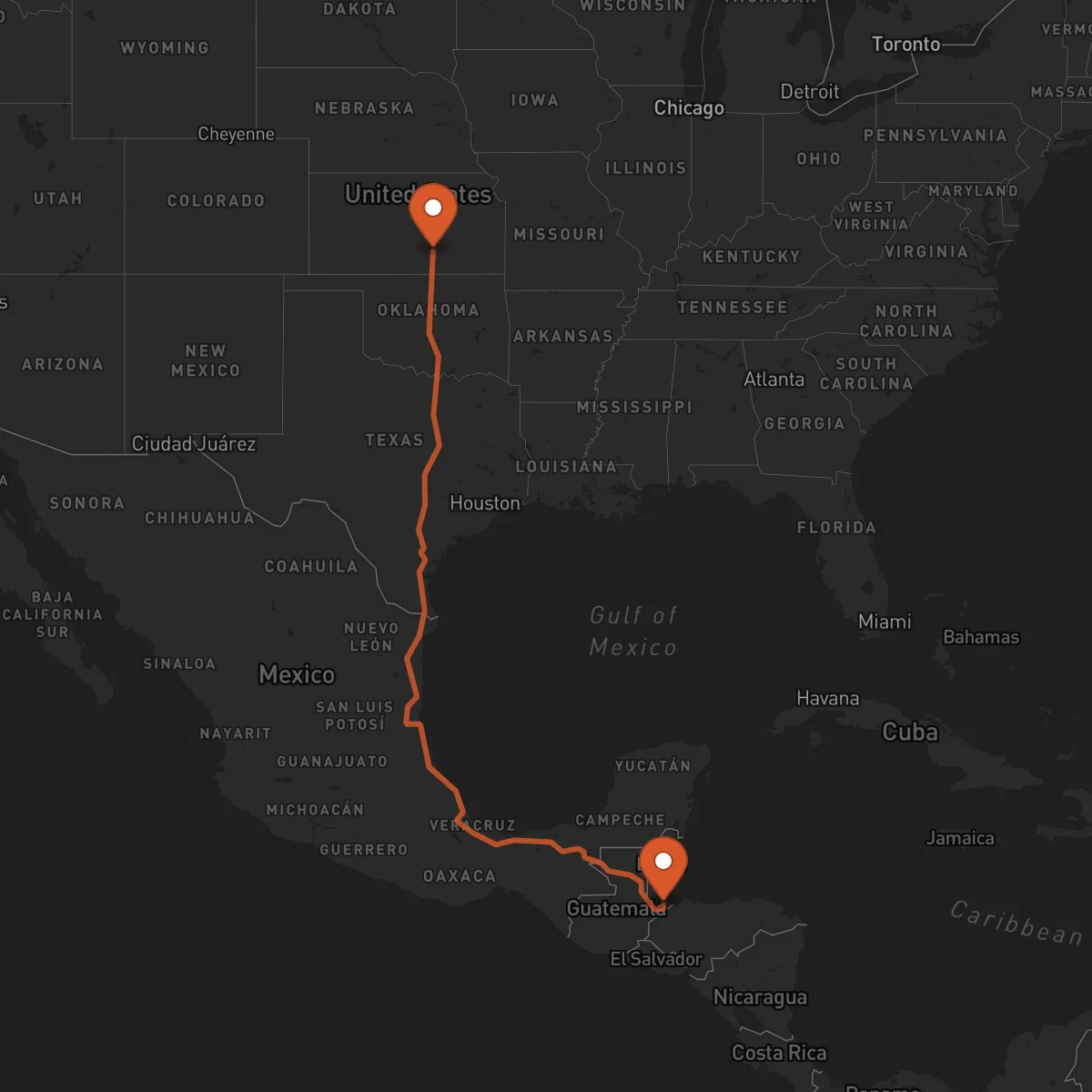 Ruta Wichita - Puerto Barrios