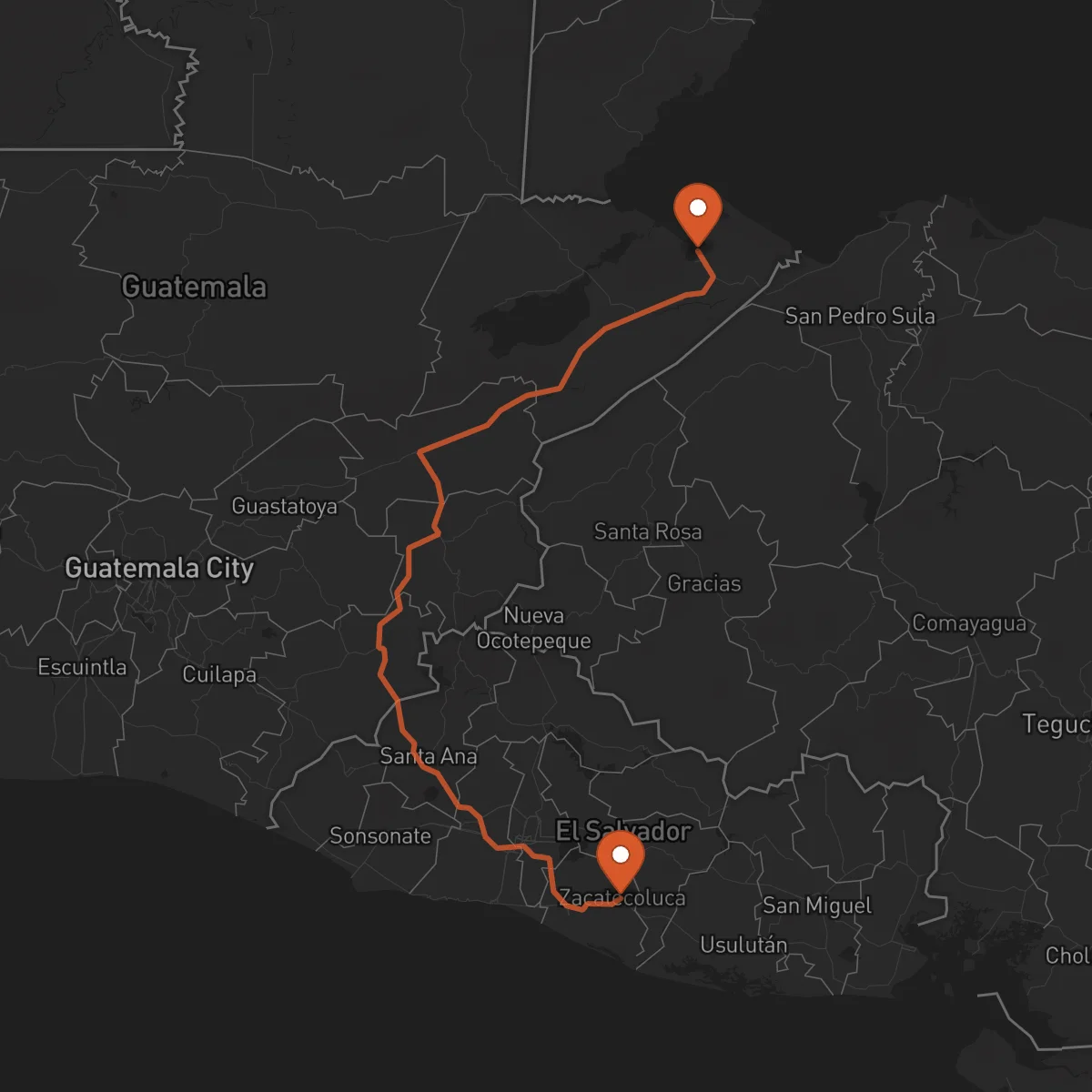 Ruta Zacatecoluca - Puerto Barrios
