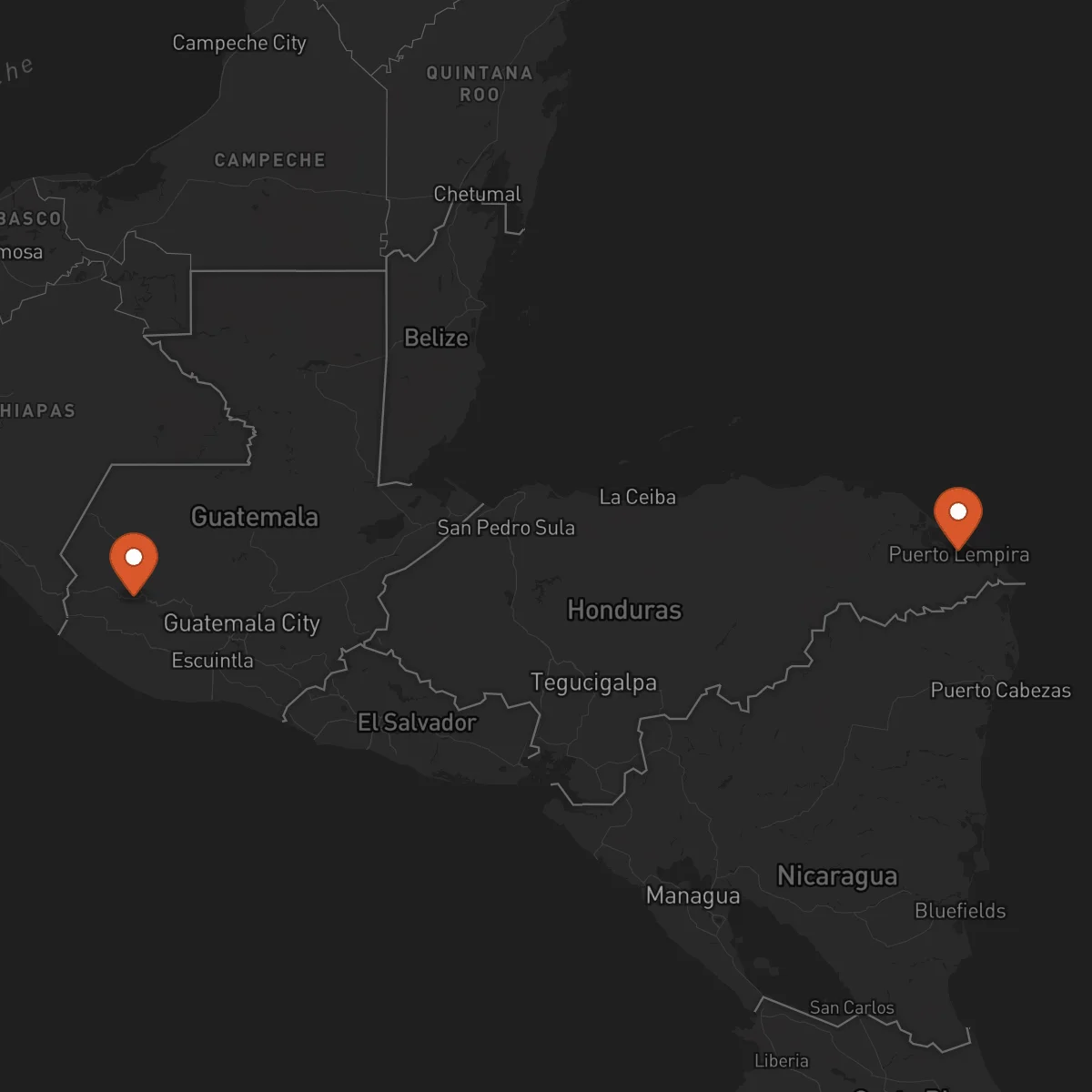 Ruta Quetzaltenango - Puerto Lempira