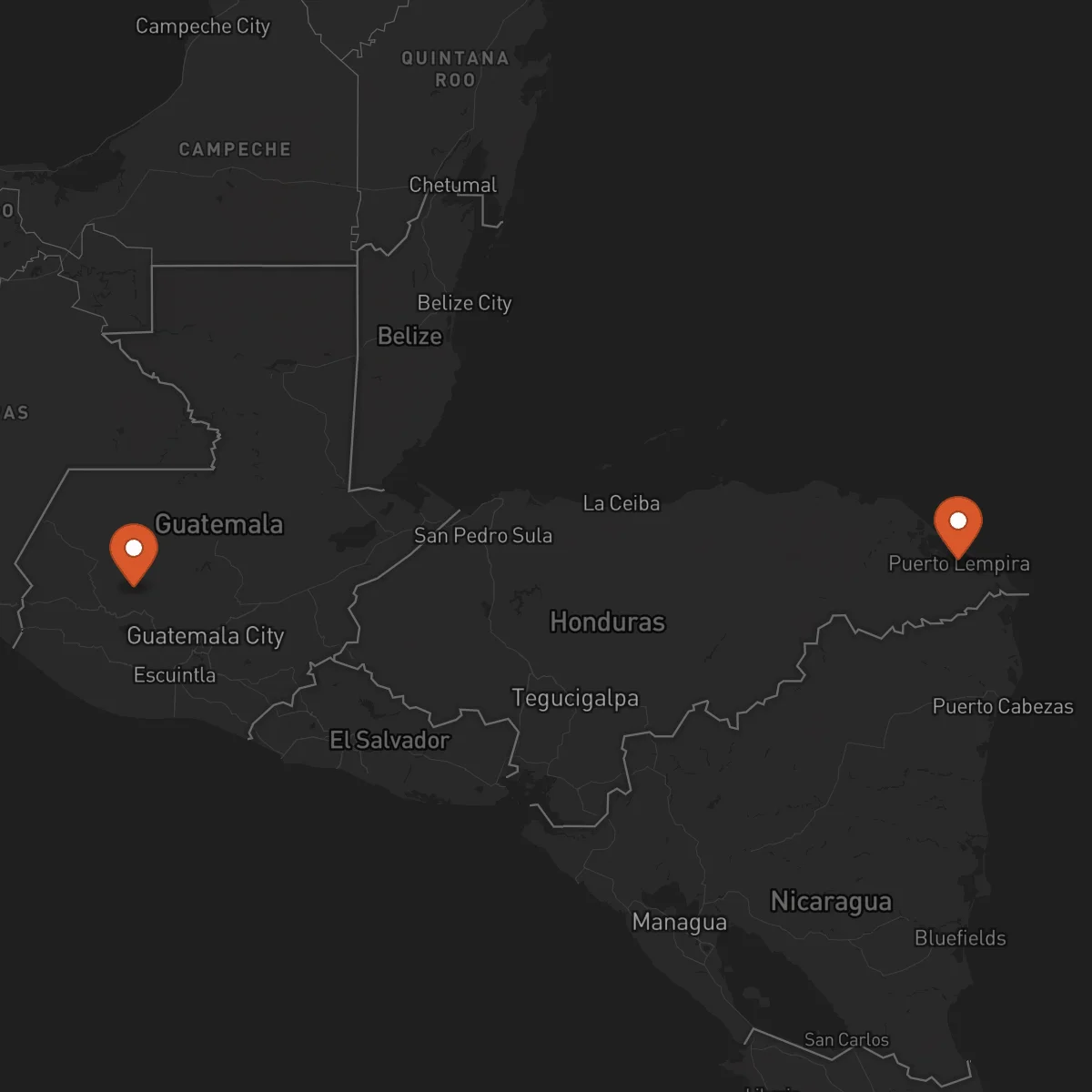 Ruta Santa Cruz del Quiché - Puerto Lempira